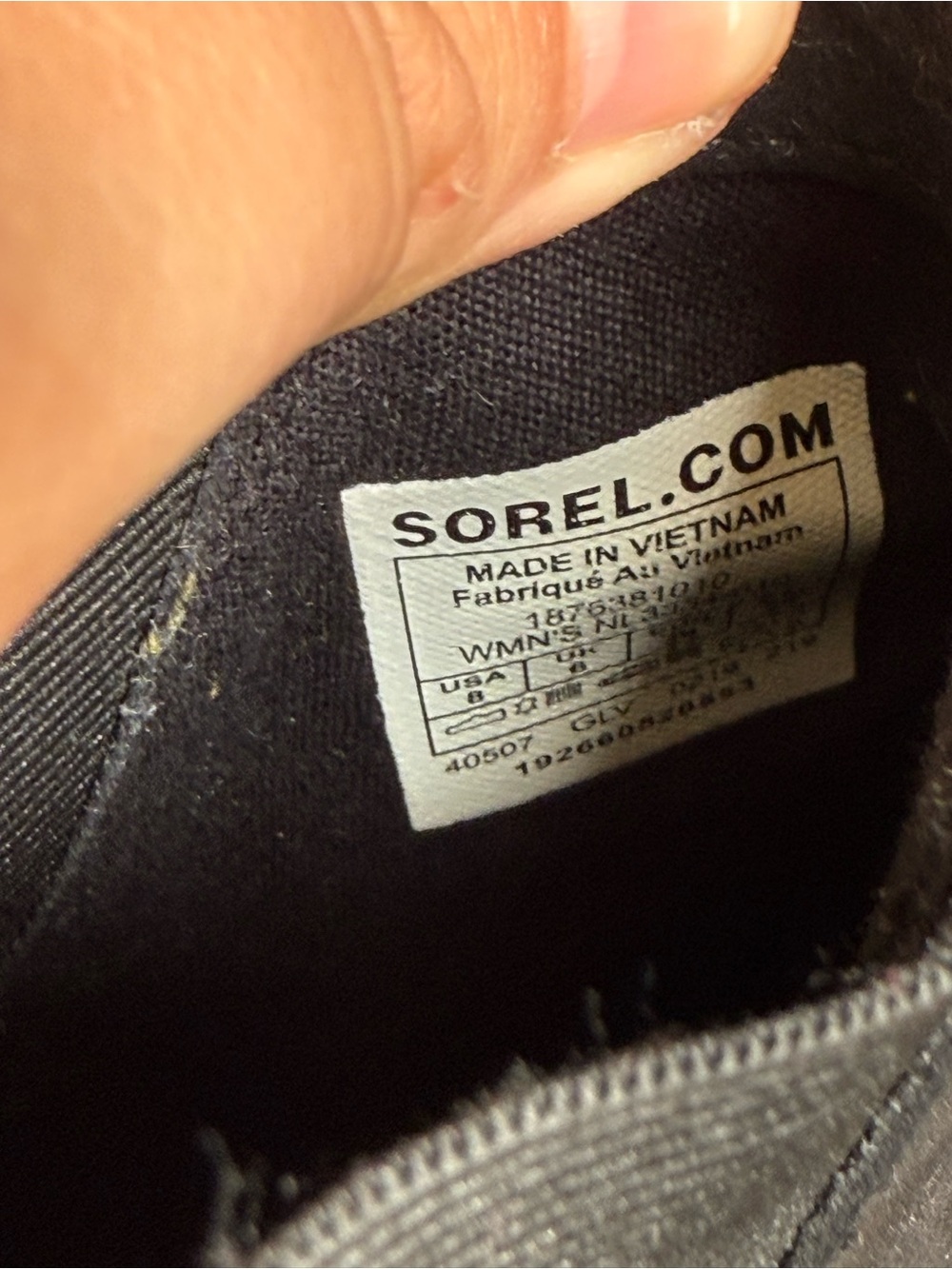 Women’s Sorel Black Interior Labeled Shoe - Picture 6 of 7